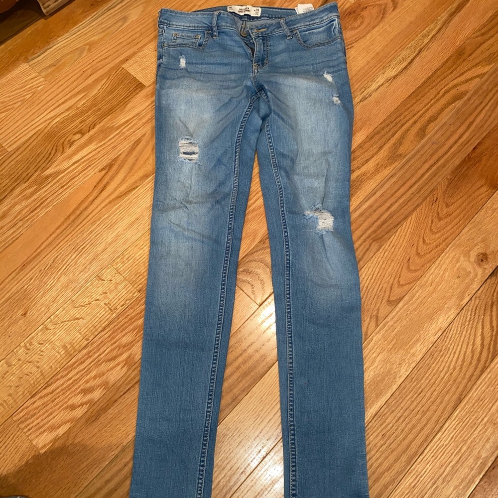 Hollister light wash ripped jeans